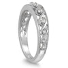 ESTATE .13CT DIAMOND 14KT WHITE GOLD 3D ROUND INFINITY WEDDING ANNIVERSARY RING
