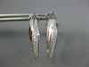 .51CT DIAMOND 18KT WHITE GOLD 3D 2 ROW CRISS CROSS CLIP ON HOOP HANGING EARRINGS