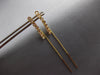 ESTATE .34CT DIAMOND 14KT YELLOW GOLD BEZEL CHANDELIER BAR FUN HANGING EARRINGS