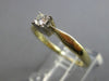 ESTATE .15CT DIAMOND 14K 2 TONE GOLD 3D CLASSIC SOLITAIRE ENGAGEMENT RING #28007