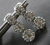 1.0CT DIAMOND 14KT WHITE GOLD 3D PAST PRESENT FUTURE JOURNEY HANGING EARRINGS