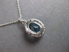 1.67CT DIAMOND & AAA BLUE TOPAZ 14KT WHITE GOLD 3D OVAL & ROUND FLOATING PENDANT