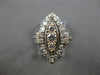 ANTIQUE LARGE .70CT DIAMOND 18KT WHITE GOLD MARQUISE SHAPE 3 STONE RING #28126