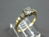 ANTIQUE .51CT DIAMOND 14KT 2 TONE GOLD 5 STONE FILIGREE FISHTAIL ENGAGEMENT RING