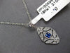 .32CT DIAMOND & AAA SAPPHIRE 18KT WHITE GOLD PRINCESS TEAR DROP FLOATING PENDANT