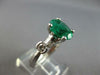 ESTATE 1.76CT DIAMOND & AAA EMERALD 14KT WHITE GOLD OVAL ENGAGEMENT RING #27630
