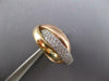 ESTATE LARGE 1.32CT DIAMOND 14KT TRI COLOR GOLD 3D ETERNITY TRINITY FUN RING