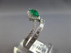 .80CT DIAMOND & AAA EMERALD 14K WHITE GOLD EMERALD CUT & ROUND SQUARE LOVE RING