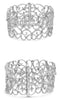 EXTRA LARGE 6.36CT DIAMOND 18KT WHITE GOLD MULTI HEART FILIGREE BANGLE BRACELET