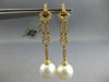 LARGE .69CT DIAMOND & AAA SOUTH SEA PEARL 18KT YELLOW GOLD MULTI SHAPE EARRINGS
