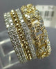 1.52CT DIAMOND 14KT 2 TONE GOLD 3D MULTI ROW LOVE KNOT BEADED STACKABLE FUN RING