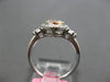 ESTATE LARGE GIA 1.75CT WHITE & PINK DIAMOND 18K WHITE ROSE GOLD ENGAGEMENT RING