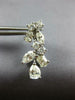 ESTATE 3.65CT DIAMOND 14KT WHITE GOLD 3D MULTI SHAPE TEAR DROP HANGING EARRINGS