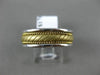 ESTATE 14KT 2 TONE GOLD 3D HANDCRAFTED ROPE MENS WEDDING ANNIVERSARY RING #ELV58