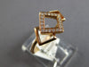 ESTATE .10CT DIAMOND 14KT ROSE GOLD 3D CLASSIC ROUND GEOMETRICAL FUN LOVE RING