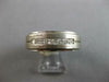 ESTATE .45CT DIAMOND 14K WHITE GOLD PRINCESS MATTE & SHINY COMFORT FIT MENS RING