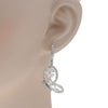 3.19CT DIAMOND 18KT WHITE GOLD 3D ROUND & PEAR SHAPE BUTTERFLY HANGING EARRINGS