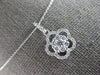 ESTATE .40CT DIAMOND 18KT WHITE GOLD 3D CLUSTER FLOWER FLOATING PENDANT