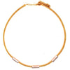 ESTATE .79CT DIAMOND 18KT 2 TONE GOLD 3D BAR BY THE YARD SNAKE FUN NECKLACE
