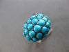 ANTIQUE WIDE AAA TURQUOISE 14KT ROSE GOLD HANDCRAFTED DOME SHAPE FUN RING #28087