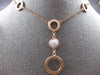 .16CT DIAMOND 14KT ROSE GOLD 3D CLUSTER MULTI CIRCULAR BY THE YARD LOVE NECKLACE