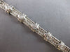 WIDE .75CT DIAMOND 14K WHITE GOLD 3D ROUND BEZEL ETOILE FILIGREE TENNIS BRACELET