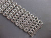LARGE & LONG 14K WHITE GOLD HANDCRAFTED MATTE & SHINY MULTI ROW ITALIAN BRACELET