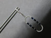 1.33CT DIAMOND & AAA SAPPHIRE 14KT WHITE GOLD BAGUETTE & ROUND HANGING EARRINGS