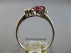 .52CT DIAMOND AND AAA RUBY 14KT WHITE GOLD 3D ROUND AND MARQUISE FLOWER FUN RING