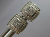 ESTATE .25CT DIAMOND 18KT WHITE GOLD CLUSTER SQUARE HALO FILIGREE STUD EARRINGS