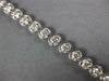 ESTATE LARGE 4.01CT DIAMOND 14KT WHITE GOLD 3D ROUND BEZEL PRONG TENNIS BRACELET