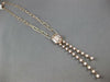 1.16CT DIAMOND 14K ROSE GOLD ROUND & BAGUETTE HEXAGON LARIAT CHANDELIER NECKLACE