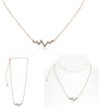 ESTATE .26CT CHOCOLATE FANCY DIAMOND 14KT ROSE GOLD 3D HEARTBEAT LOVE NECKLACE