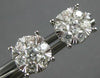 ESTATE .71CT DIAMOND 14KT WHITE GOLD 3D CLASSIC CLUSTER INVISIBLE STUD EARRINGS
