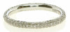 ESTATE .62CT DIAMOND 18KT WHITE GOLD 3 ROW COMFORT FIT ETERNITY ANNIVERSARY RING