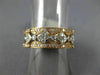 WIDE .85CT DIAMOND 18KT WHITE & ROSE GOLD 3D FLOWER STACKABLE ANNIVERSARY RING