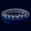 4.25CT AAA SAPPHIRE 14KT WHITE GOLD CLASSIC SHARED PRONG ETERNITY FUN LOVE RING