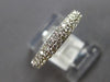 .98CT DIAMOND 14KT WHITE GOLD 3D CLASSIC 2 ROW ETERNITY WEDDING ANNIVERSARY RING