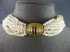 LARGE .60CT DIAMOND & AAA MULTI GEM 14KT 2 TONE GOLD CHOKER LOVE NECKLACE #27478