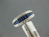 1.29CT DIAMOND & AAA SAPPHIRE 18KT WHITE GOLD ROUND & BAGUETTE ANNIVERSARY RING
