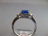 1.54CT DIAMOND & AAA SAPPHIRE 18KT WHITE GOLD 3D ROUND 3 STONE ENGAGEMENT RING