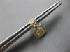 ESTATE .62CT DIAMOND 14KT YELLOW GOLD 3D CLUSTER SQUARE FUN HANGING EARRINGS