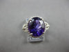 4.35CT DIAMOND & AAA AMETHYST 14KT WHITE GOLD 3D OVAL & ROUND LOVE KNOT FUN RING