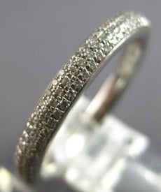 .42CT DIAMOND 18KT WHITE GOLD CLASSIC 3/4 ETERNITY PAVE WEDDING ANNIVERSARY RING