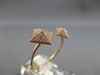 ESTATE .25CT DIAMOND 14KT ROSE GOLD 3D CLASSIC DOUBLE PYRAMID FUN RING
