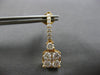 ESTATE LARGE 2.12CT DIAMOND 18KT ROSE GOLD CLUSTER SQUARE FUN HANGING EARRINGS