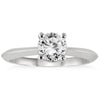 1.0CT DIAMOND 14KT WHITE GOLD SOLITAIRE KNIFE EDGE ENGAGEMENT WEDDING RING SET