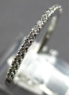 ESTATE .18CT DIAMOND 18KT WHITE GOLD 3D CLASSIC SEMI ETERNITY ANNIVERSARY RING