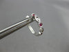 .23CT DIAMOND & AAA RUBY 14K WHITE GOLD 3D INFINITY HUGGIE HOOP HANGING EARRINGS