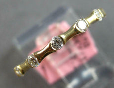.24CT DIAMOND 14KT YELLOW GOLD 3D 6 STONE BAMBOO SEMI ETERNITY ANNIVERSARY RING